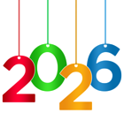 2026 Hanging Transparent Clipart PNG Image