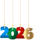 2026 Hanging Transparent PNG Clip Art Image