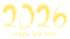 2026 Happy New Year PNG Clipart Image