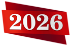 2026 Red Banner Clipart