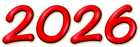 2026 Red Clipart Image