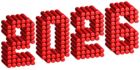 2026 Red Dots 3D PNG Clipart
