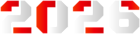 2026 Red White PNG Clipart