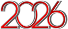 2026 Silver Red PNG Clipart