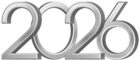 2026 Silver Transparent PNG Clipart