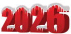 2026 Snowy Red PNG Transparent Clipart