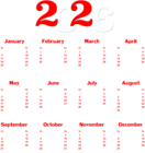 2026 Transparent Calendar PNG Image