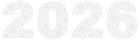 2026 White Snowflakes Style PNG Clipart Image
