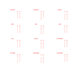 Calendar for 2020 White Transparent Clipart