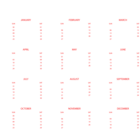 Calendar for 2022 US White Transparent Clipart