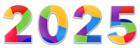 Colorful 2025 PNG Clipart Image