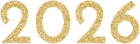Gold 2026 Transparent PNG Clipart