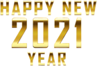 Happy New 2021 Gold PNG Clipart