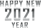 Happy New 2021 Silver PNG Clipart