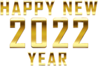 Happy New 2022 Gold PNG Clipart