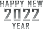 Happy New 2022 Silver PNG Clipart