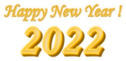 Happy New 2022 Yellow PNG Clipart
