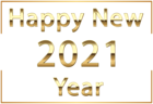 Happy New Year 2021 Gold PNG Clipart
