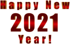 Happy New Year 2021 Red PNG Clipart