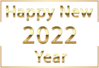 Happy New Year 2022 Gold PNG Clipart