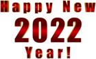 Happy New Year 2022 Red PNG Clipart