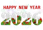Happy New Year 2026 PNG Clipart
