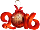 Red 2016 Decoration PNG Clipart Image