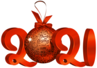 Red 2021 Decoration PNG Clipart Image
