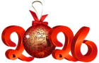 Red 2026 Decoration PNG Clipart Image
