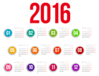 Transparent 2016 Calendar PNG Clipart Image