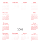 Transparent 2016 Calendar PNG Image