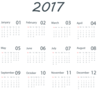 Transparent 2017 Calendar PNG Clip Art Image