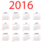 Transparent Calendar for 2016 PNG Clipart Image