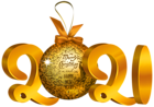 Yellow 2021 Decoration PNG Clipart