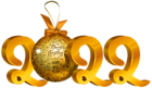 Yellow 2022 Decoration PNG Clipart