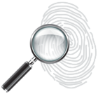 Magnifying Glass with Fingerprint PNG Clip Art Image