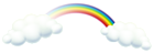 Rainbow and Clouds PNG Clip Art Image