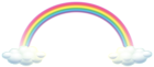 Rainbow with Clouds PNG Clip Art Image
