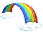 Rainbow with Clouds PNG Clipart | Gallery Yopriceville - High-Quality ...