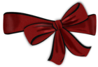 Red Bow with Black Edge Clipart
