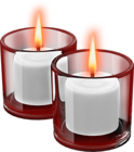 Red Cups with Candles Clipart