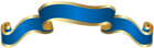Blue Banner Deco PNG Clip Art Image