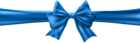 Blue Bow with Ribbon Clip Art Image
