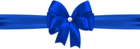 Blue Bow with Ribbon PNG Clip Art Image