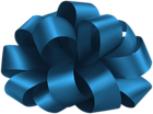 Blue Foil Bow PNG Clipart