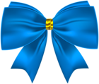 Blue and Gold Bow PNG Clipart