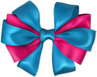 Bow Blue Pink PNG Clip Art Image