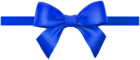 Bow with Ribbon Blue PNG Deco Clipart