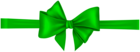 Bow with Ribbon Green Clip Art Image