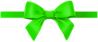 Bow with Ribbon Green PNG Deco Clipart